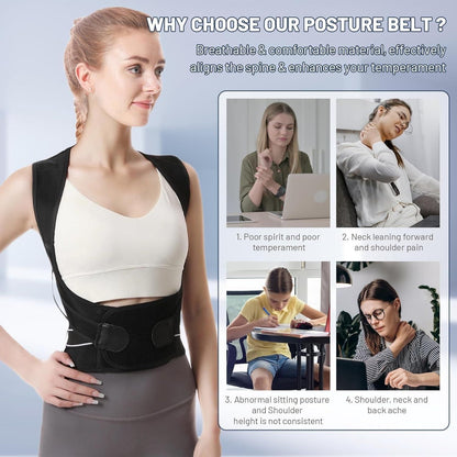 Adjustable Back Posture Corrector/ Slouching Relieve Pain Belt